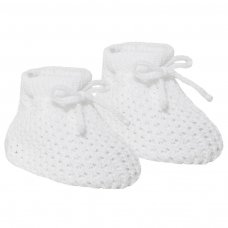 S401-W: White Acrylic Baby Bootees